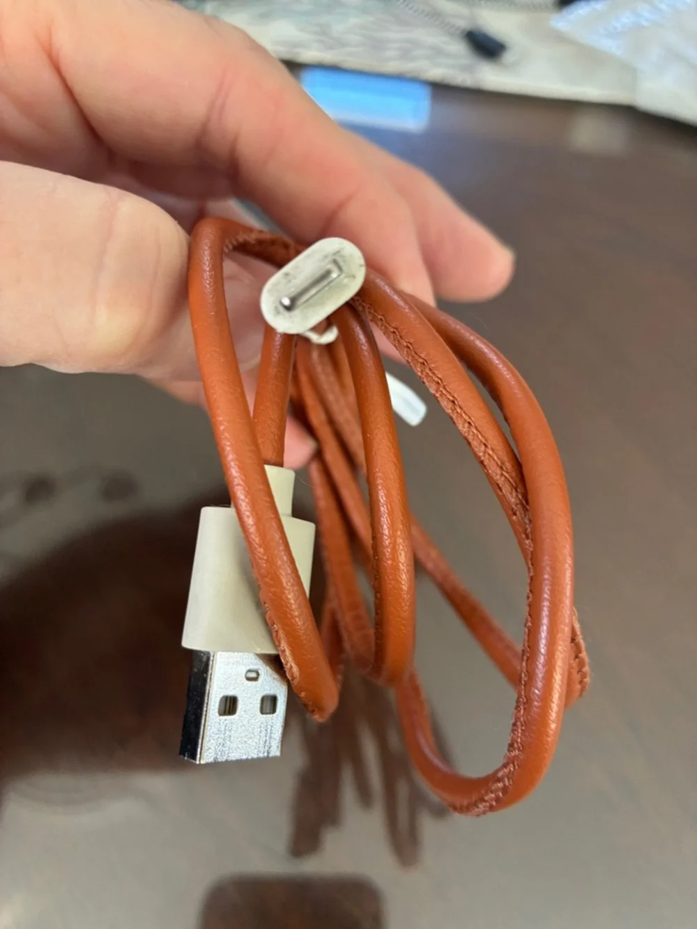 Genuine 3 ft Leather Charging cable